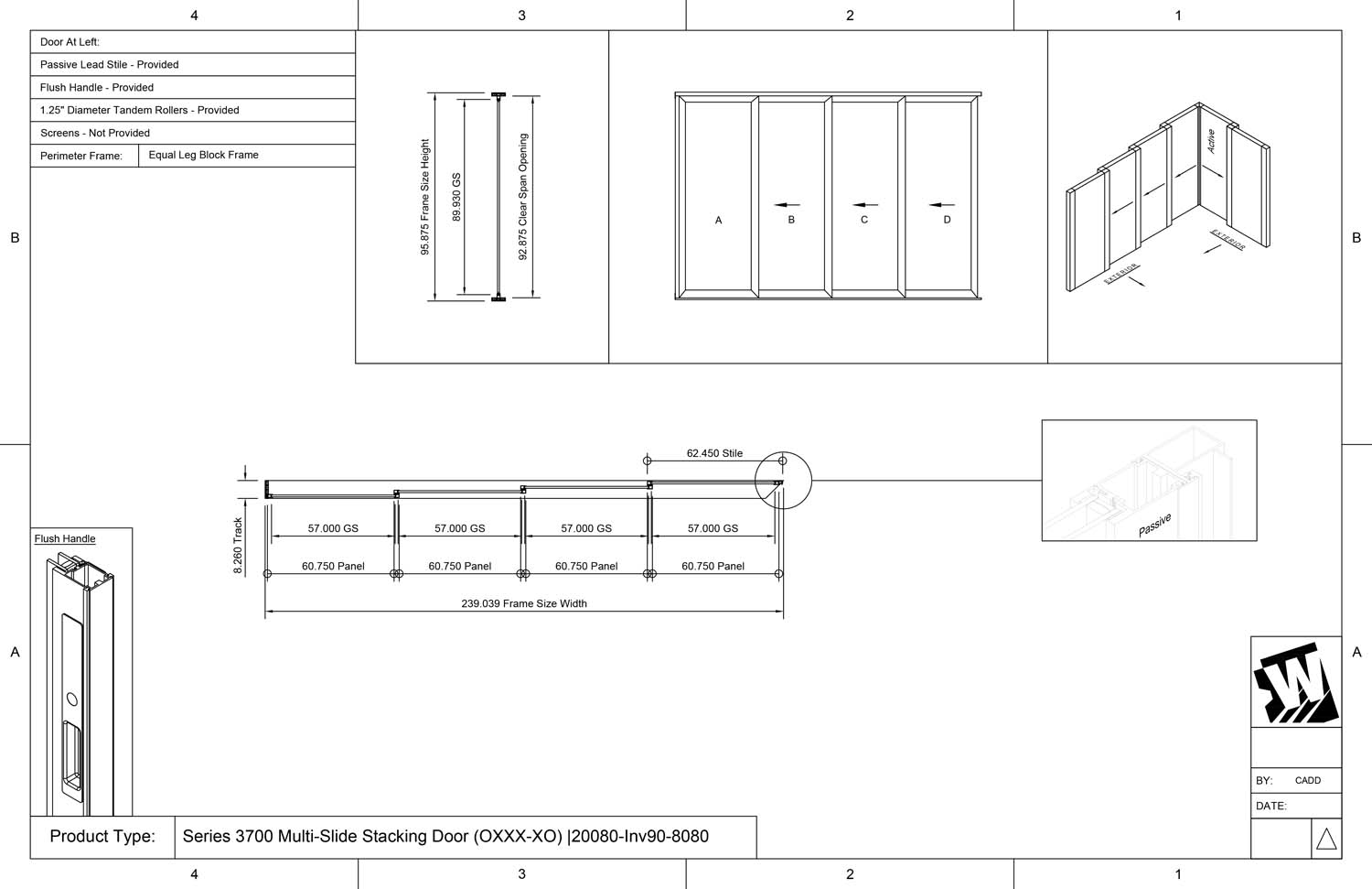 OXXX-XXO - 1 Fixed Panel Stacking with 3 Vent Panels - 2 Vent Panels ...